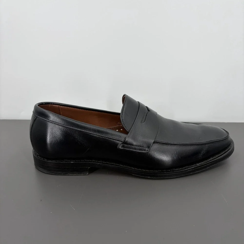 Brooks Brothers Black Leather Goodyear Welted Penny Loafers Men 9.5D Made in USA